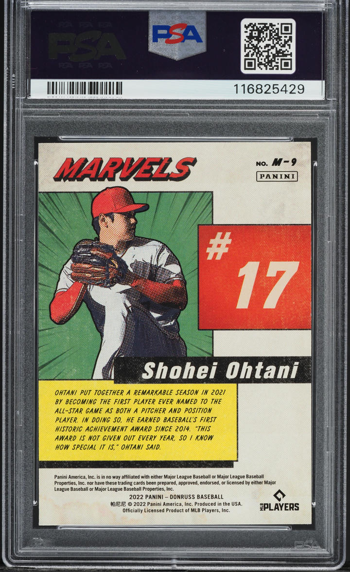 その他 MLB Shohei Ohtani Donruss PSA10 2022 Donruss Marvels Rapture Shohei Ohtani #M-9 PSA 10 GEM