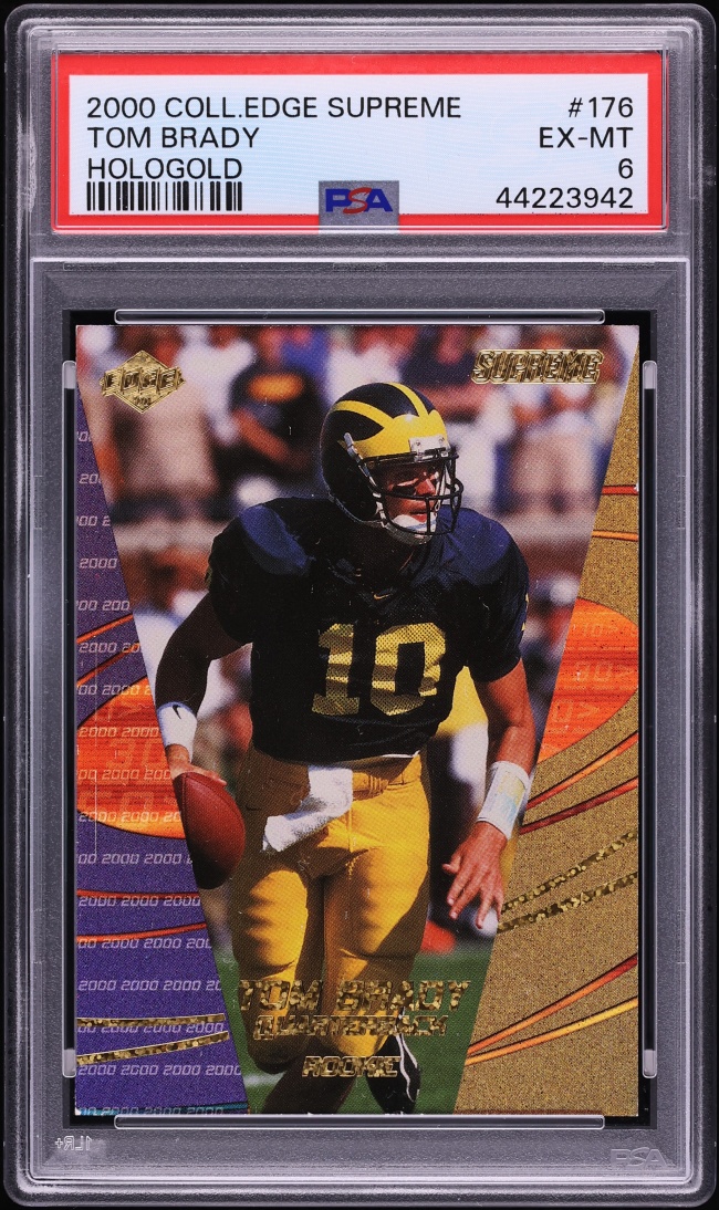 2000 Collectors Edge Supreme Hologold Tom Brady ROOKIE /20 #176 PSA 6 EXMT