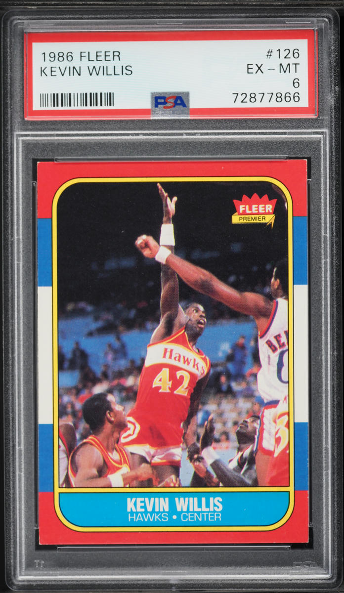 1986 Fleer Basketball Kevin Willis ROOKIE #126 PSA 6 EXMT