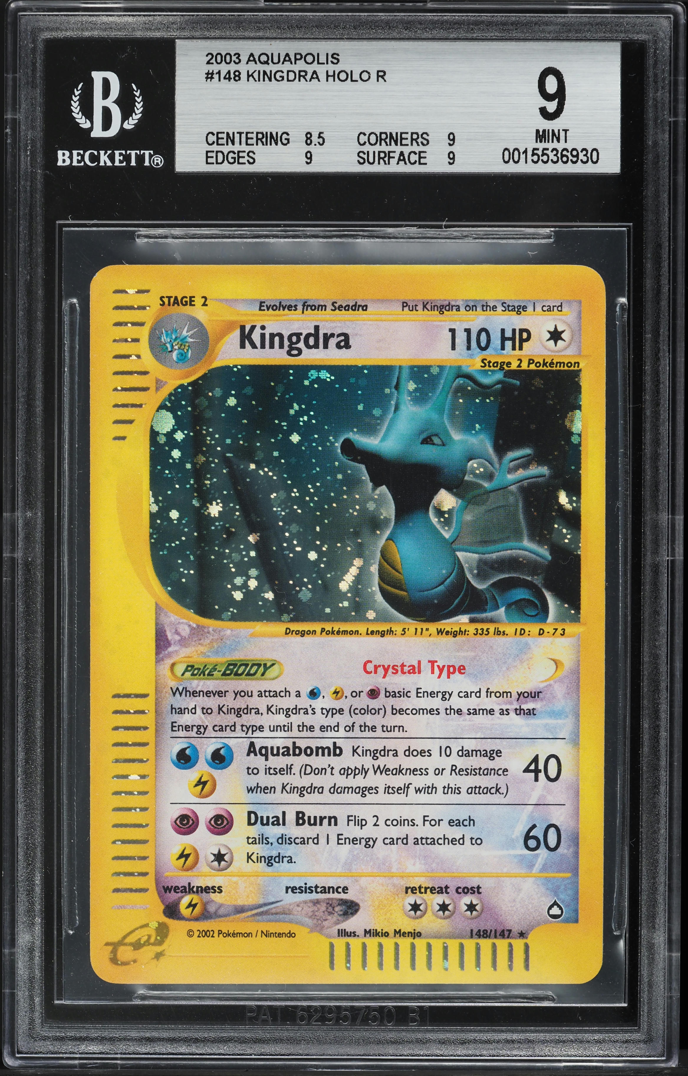 2003 Pokemon Aquapolis Holo Arcanine #H2 BGS 7 NRMT on Fanatics