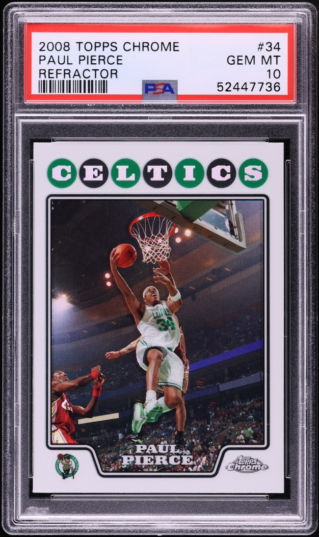 2008 Topps Chrome Refractor Paul Pierce #34 PSA 10 GEM MINT