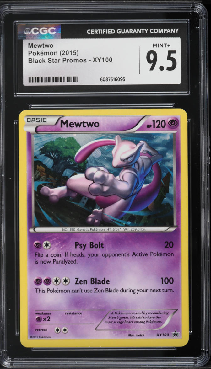 2015 Pokemon XY Black Star Promo Mewtwo #XY100 CGC 9.5 MINT+