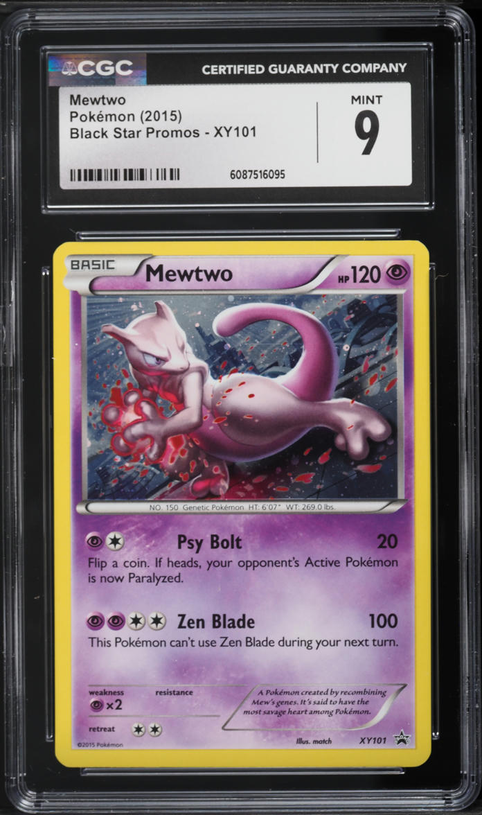 2015 Pokemon XY Black Star Promo Mewtwo #XY101 CGC 9 MINT