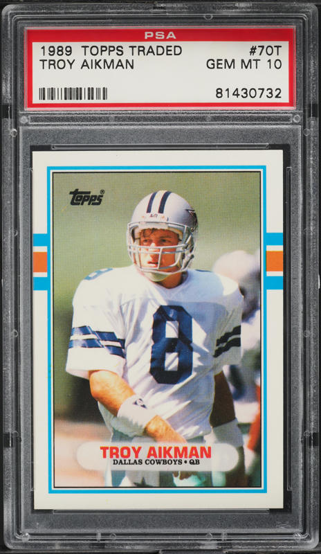 1989 Score Football Troy Aikman ROOKIE #270 BGS 9.5 GEM MINT on