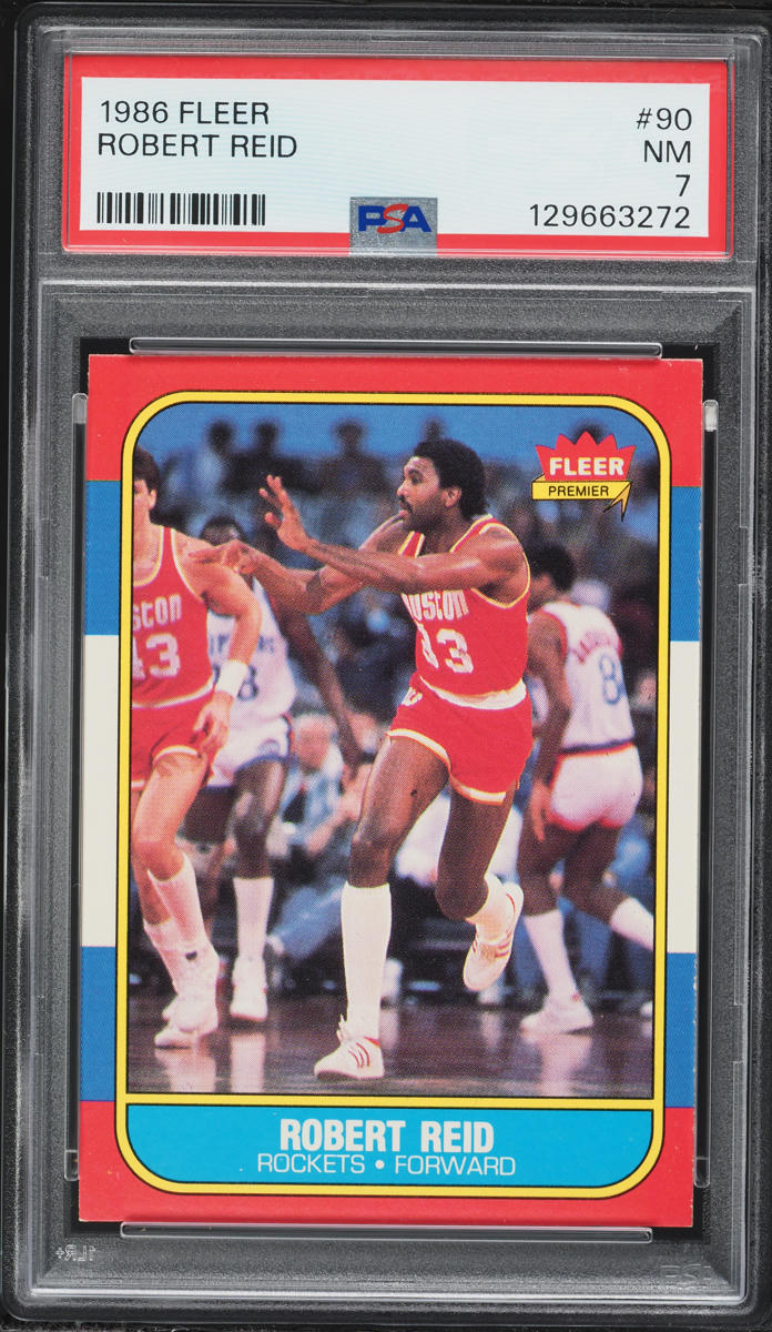 1986 Fleer Basketball Robert Reid #90 PSA 7 NRMT