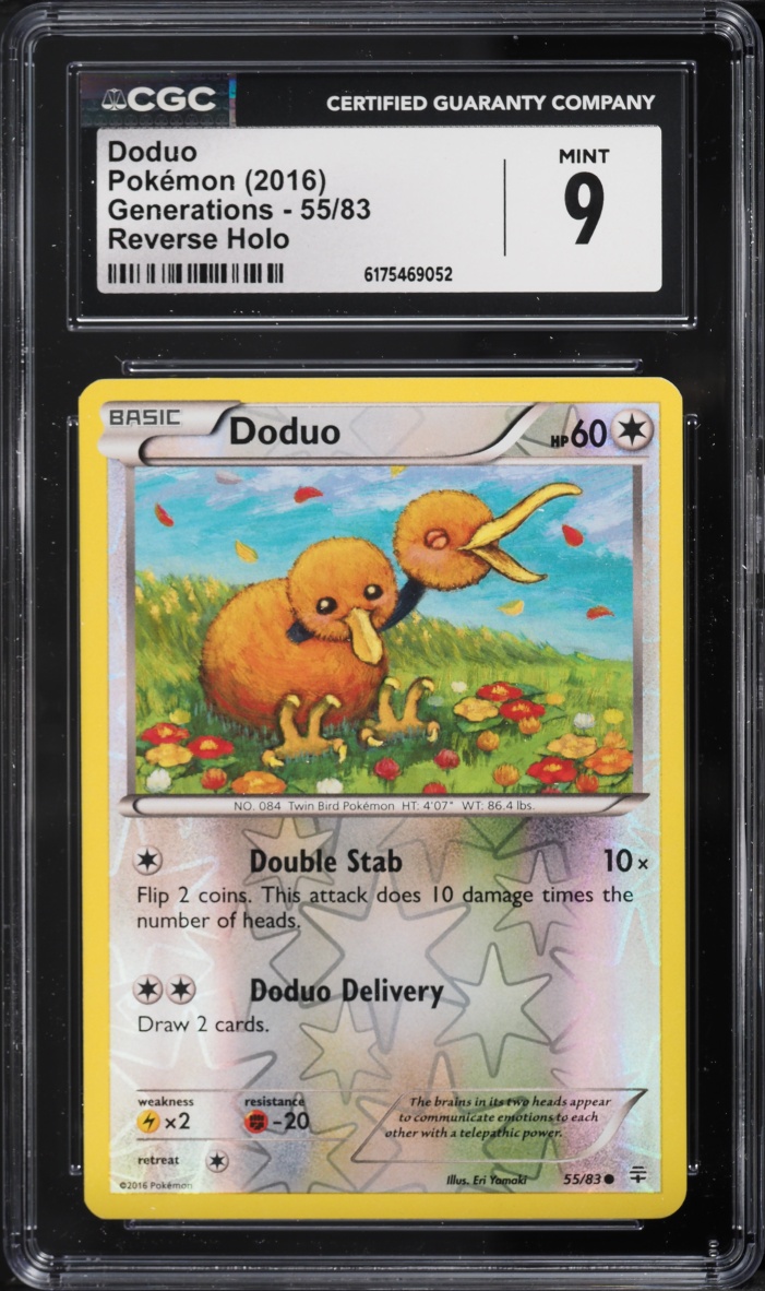 2016 Pokemon XY Generations Reverse Holo Doduo #55 CGC 9 MINT