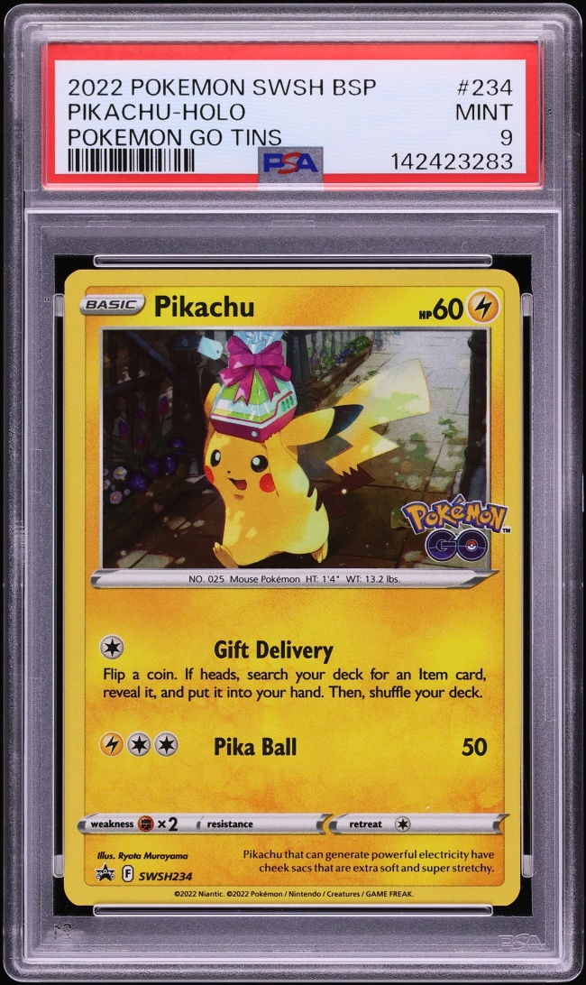 2022 Pokemon Sword & Shield Promo GO Holo Pikachu #234 PSA 9 MINT