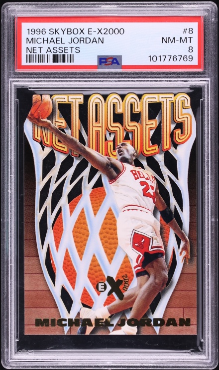 1996 Skybox E-X2000 Net Assets Michael Jordan #8 PSA 8 NM-MT
