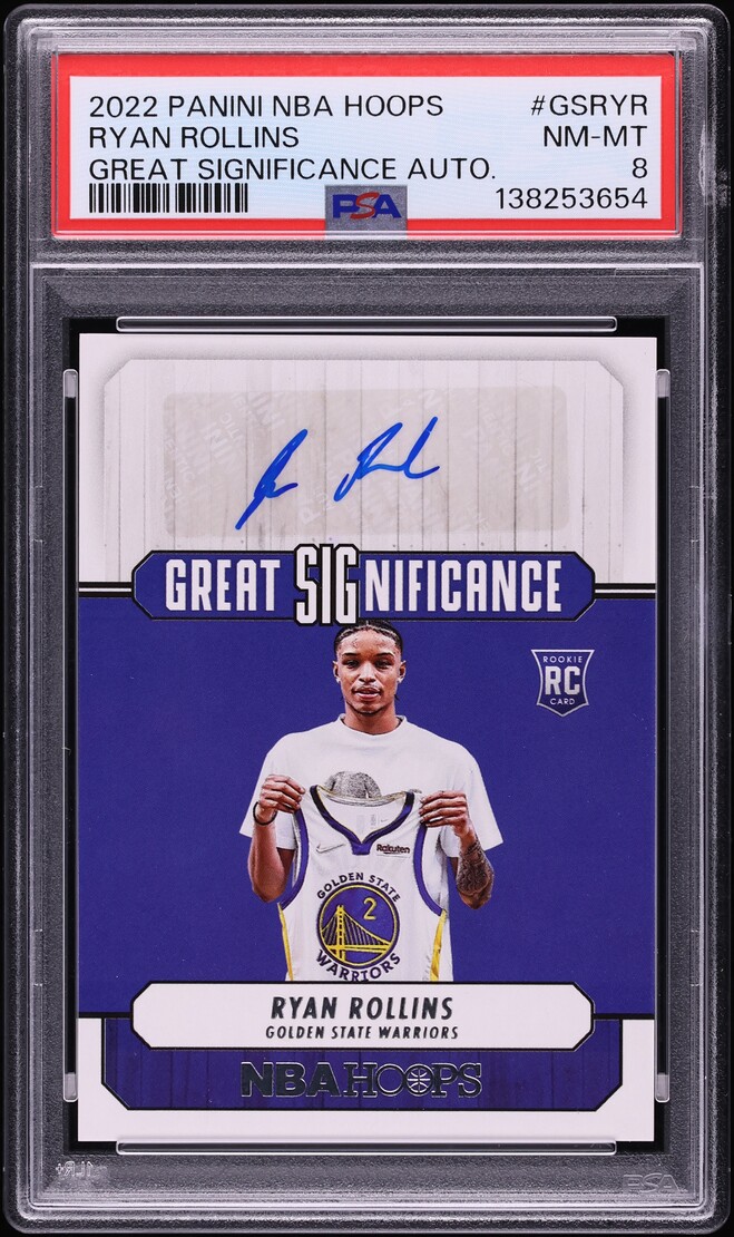 2022 Hoops Great Significance Ryan Rollins ROOKIE AUTO #GS-RYR PSA 8 NM-MT
