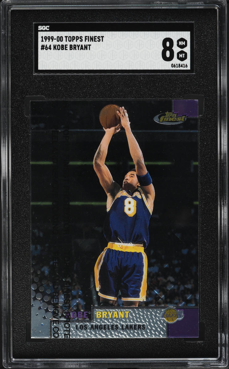 1999 Finest Basketball w/ Coating Kobe Bryant #64 SGC 8 NM-MT