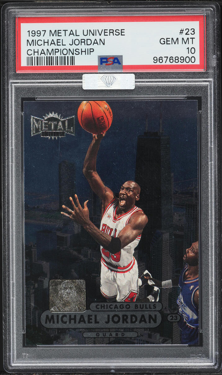 1997 Metal Universe Championship Michael Jordan #23 MBA PSA 10 GEM MINT