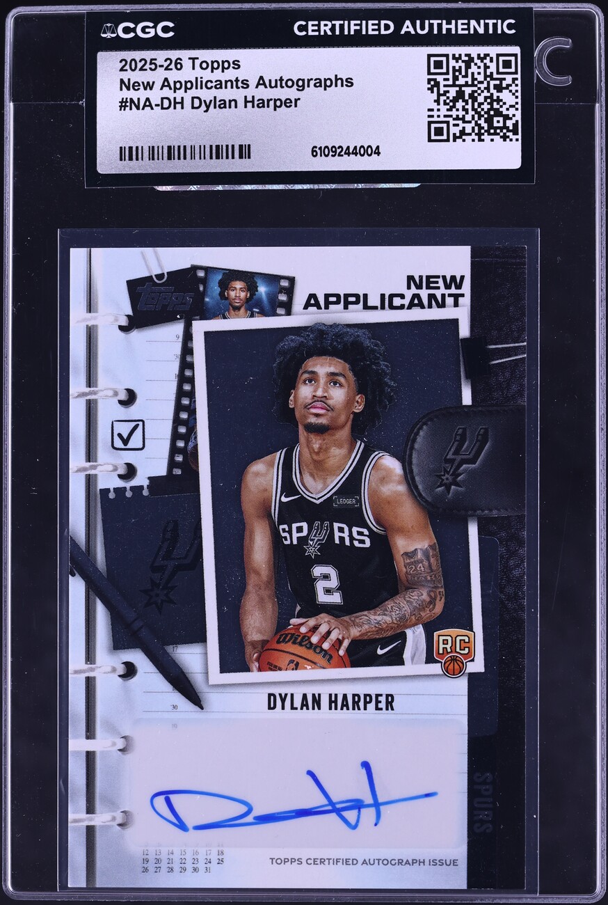 2025 Topps New Applicants Dylan Harper ROOKIE AUTO #NA-DH CGC AUTH - Photo 1