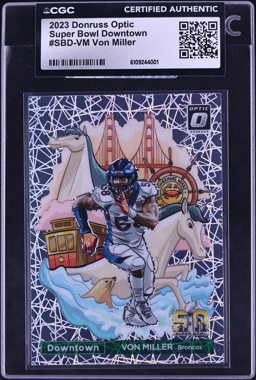 2023 Donruss Optic Super Bowl Downtown Von Miller #SBD-VM CGC AUTH - Photo 1