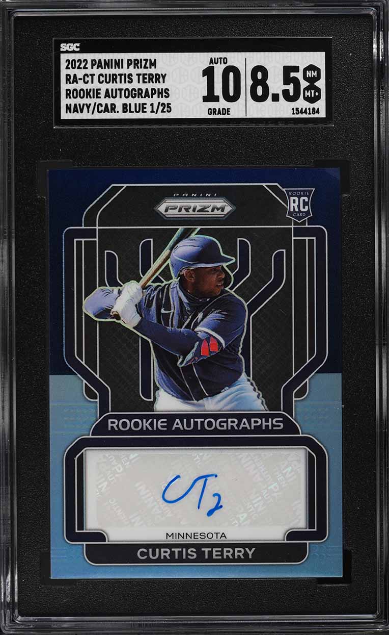 2022 Panini Prizm Navy & Carolina Blue Curtis Terry ROOKIE AUTO 1/25 ...