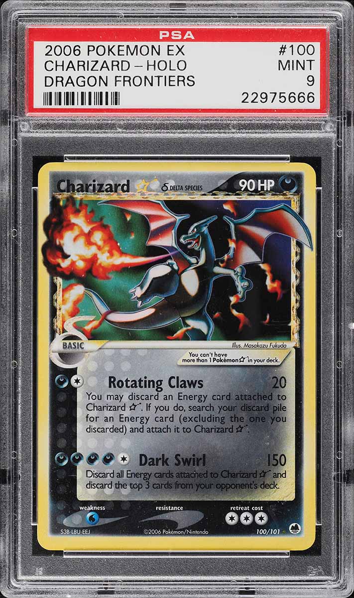 2003 Pokemon EX Dragon Frontiers Holo Charizard Gold Star #100 PSA 9 MINT