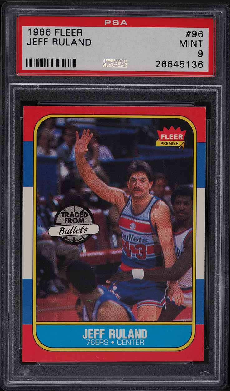 1986 Fleer Basketball Jeff Ruland #96 PSA 9 MINT