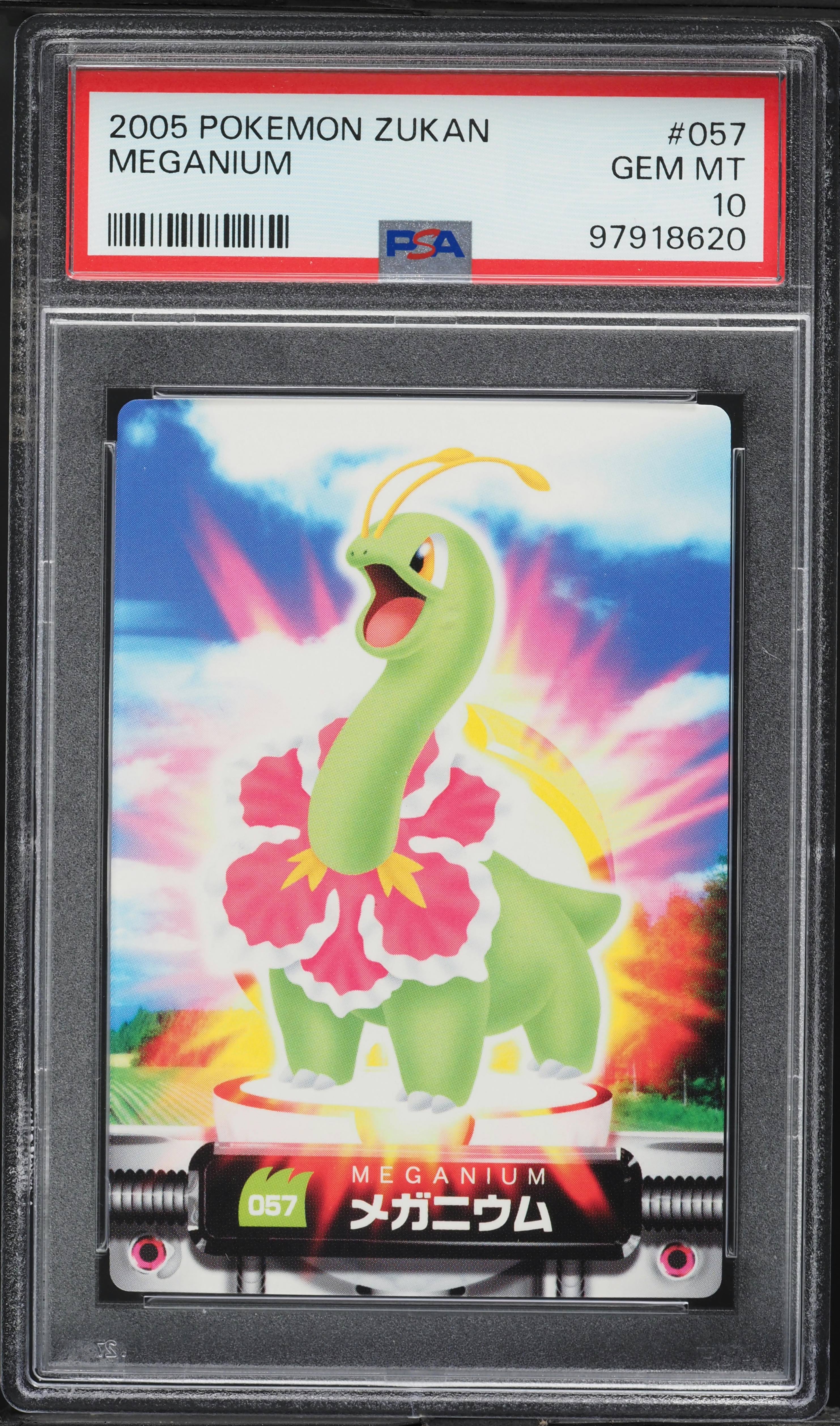 2005 Pokemon Japanese Zukan Meganium #057 PSA 10 GEM MINT on