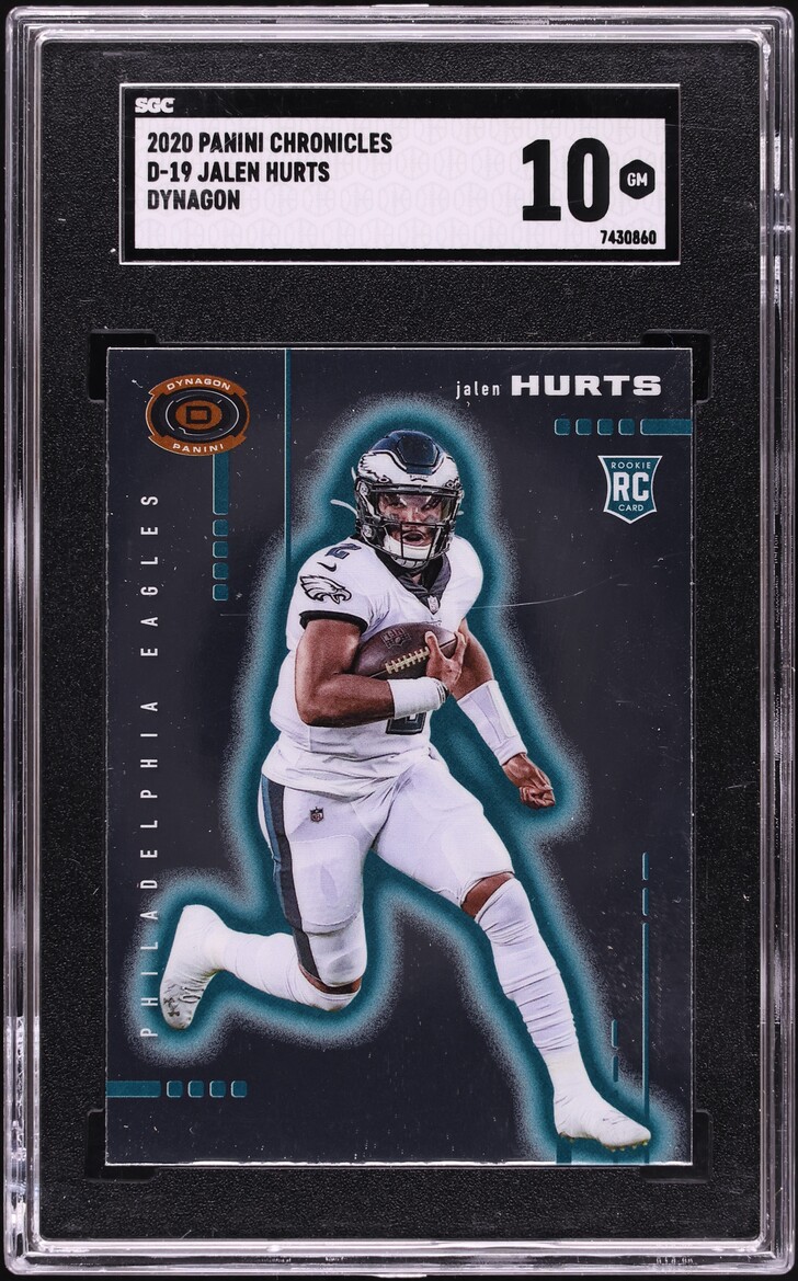 2020 Panini Chronicles Dynagon Jalen Hurts ROOKIE #D-19 SGC 10 GEM MINT