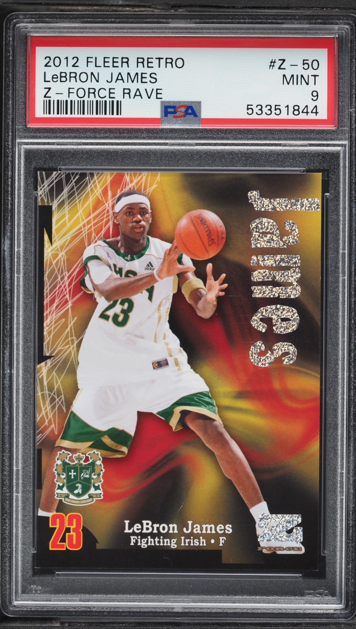 2012 Fleer Retro Z-Force Rave LeBron James /399 #Z-50 PSA 9 MINT