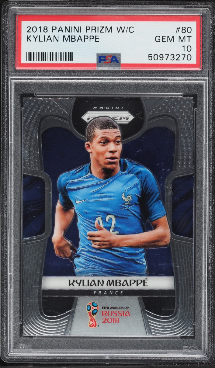 2018 Panini Prizm World Cup Kylian Mbappe ROOKIE #80 PSA 10 GEM MINT
