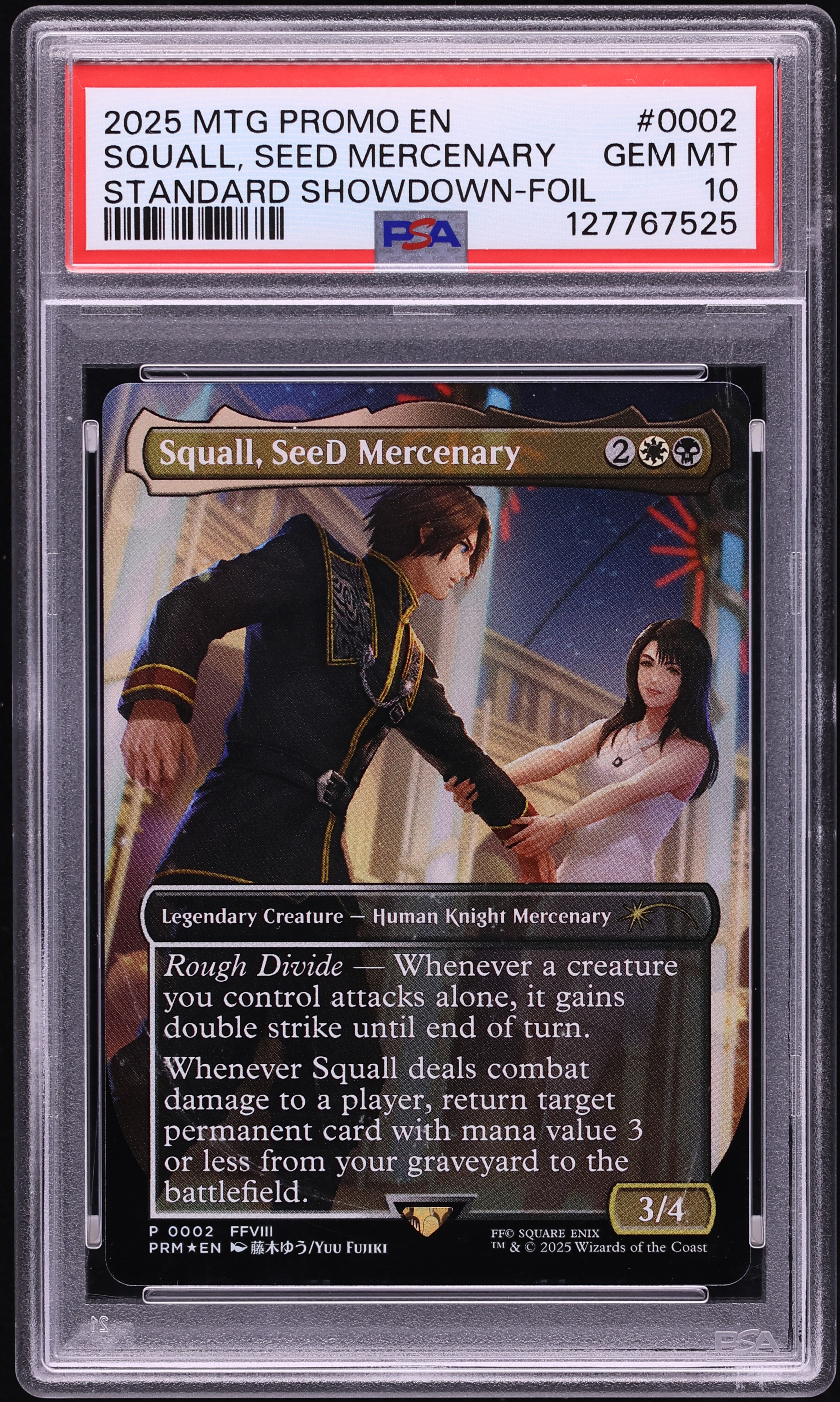 2025 Magic The Gathering MTG WPN Promo FF Standard Showdown Foil Squall Seed Mercenary PSA 10