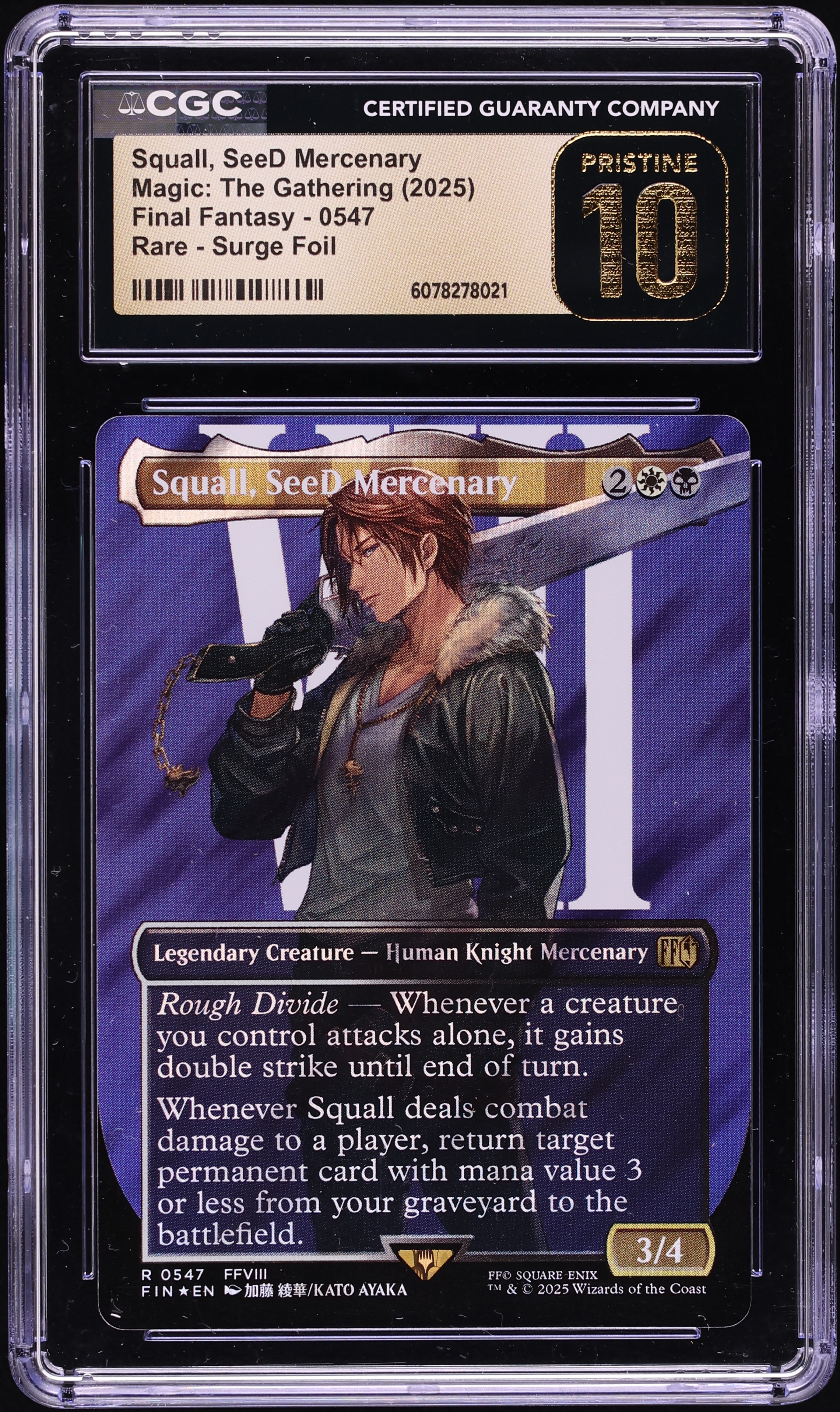 2025 Magic The Gathering MTG Final Fantasy Surge Foil Squall SeeD Mercenary CGC 10 PRISTINE