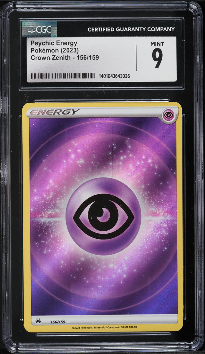 2023 Pokemon Sword & Shield Crown Zenith Psychic Energy #156 CGC 9 MINT