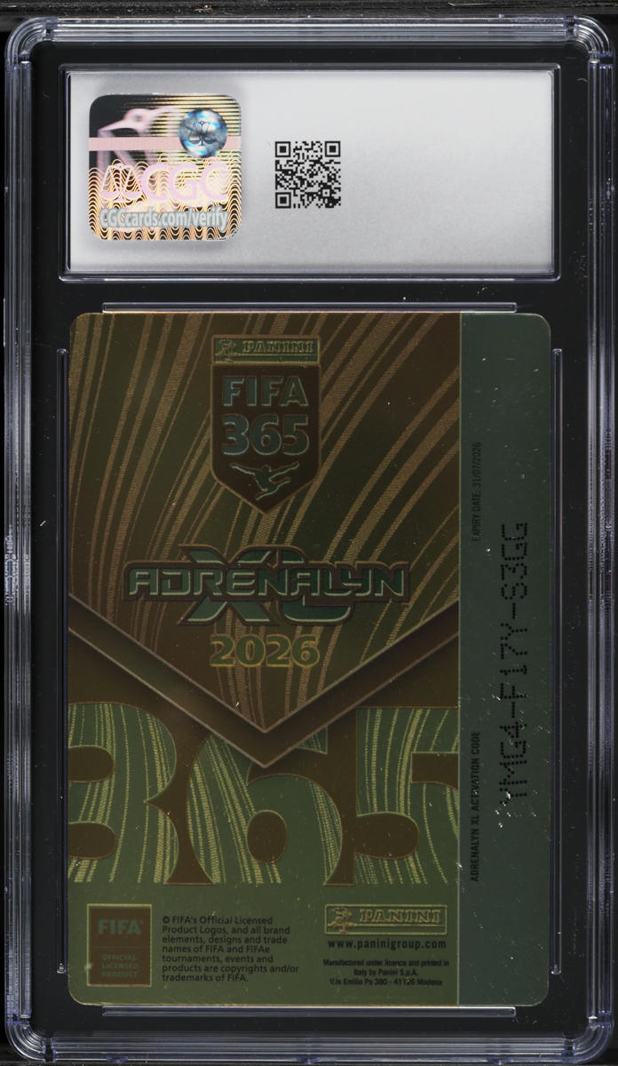 2026 Panini Adrenalyn XL FIFA 365 Invincible Bellingham Mbappe Martinez Yamal #GOL-5 CGC 10 GEM