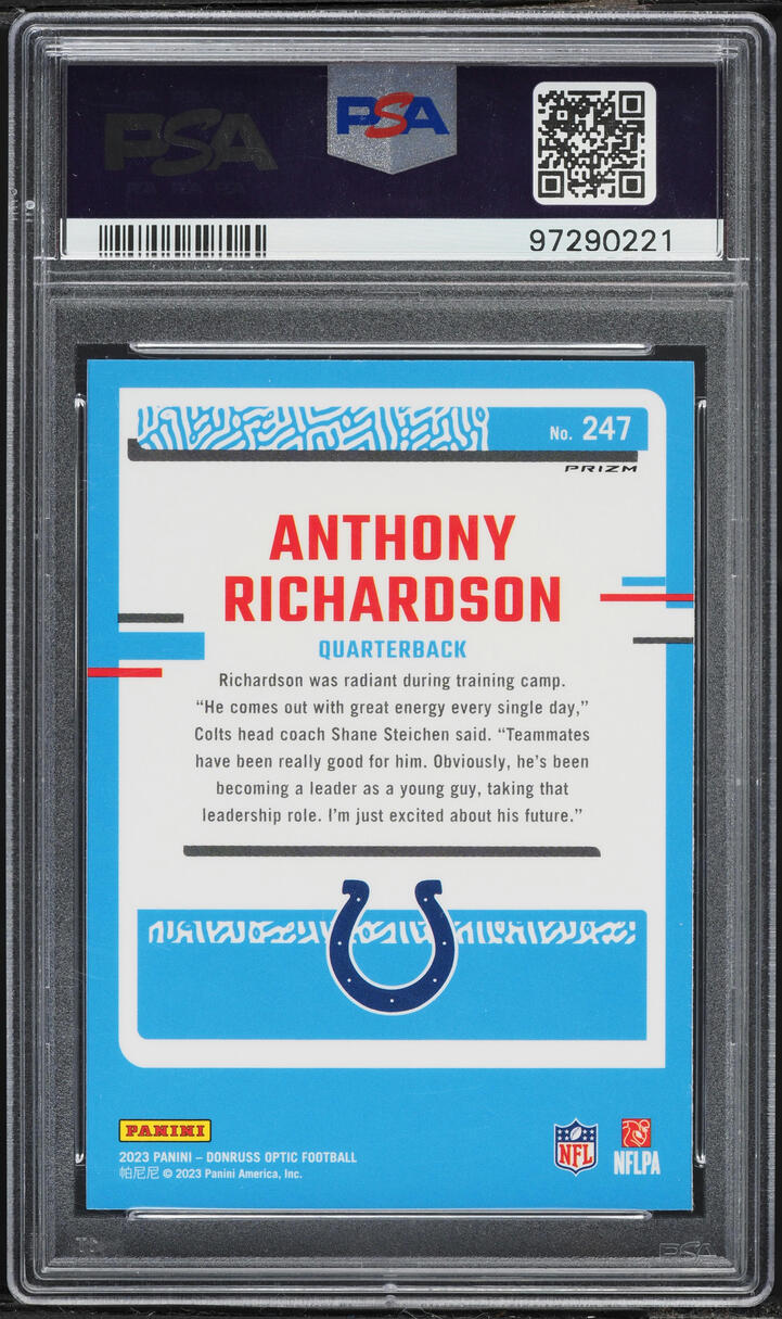 2023 Donruss Optic Holo Anthony Richardson ROOKIE #247 PSA 9 MINT