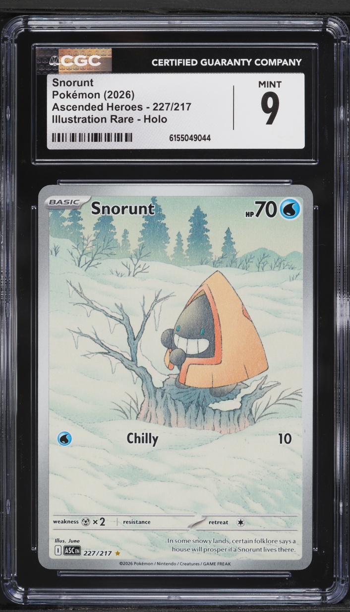 2026 Pokemon Mega Evolution Ascended Heroes IR Snorunt #227 CGC 9 MINT