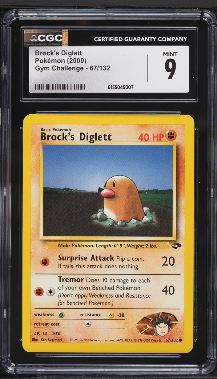 2000 Pokemon Gym Challenge Brock's Diglett #67 CGC 9 MINT