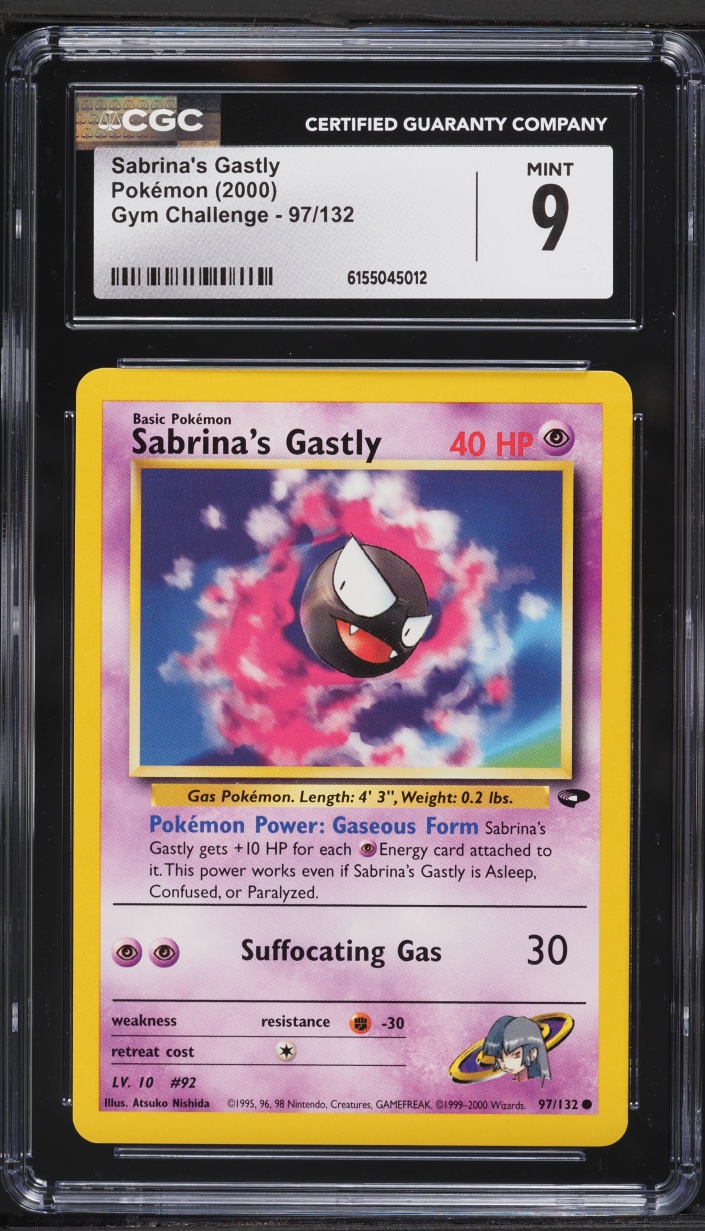 2000 Pokemon Gym Challenge Sabrina's Gastly #97 CGC 9 MINT