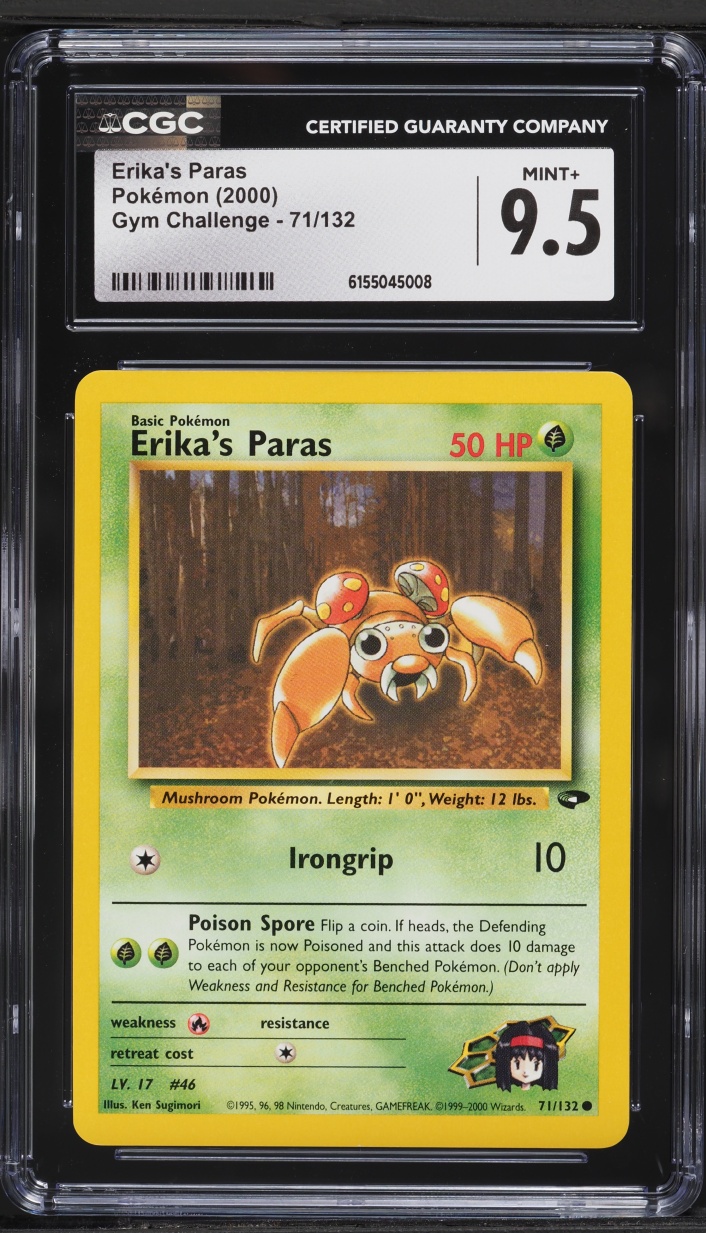 2000 Pokemon Gym Challenge Erika's Paras #71 CGC 9.5 MINT+