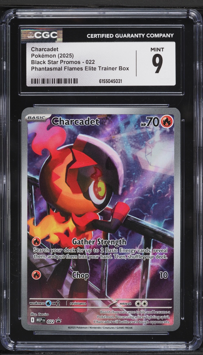 2025 Pokemon Mega Evolution Promo Phantasmal Flames ETB Alt Art Charcadet #22 CGC 9 MINT
