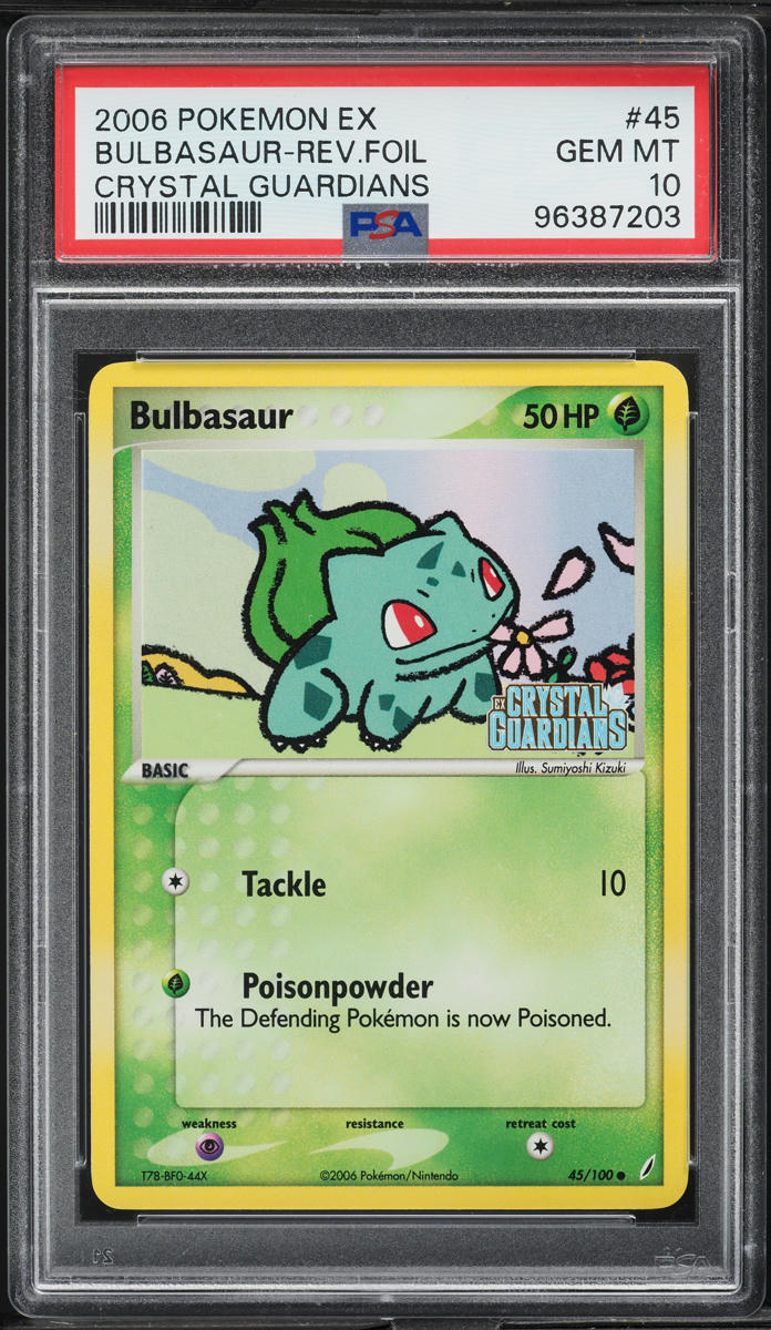 2006 Pokemon EX Crystal Guardians Reverse Holo Bulbasaur #45 PSA 10 GEM MINT