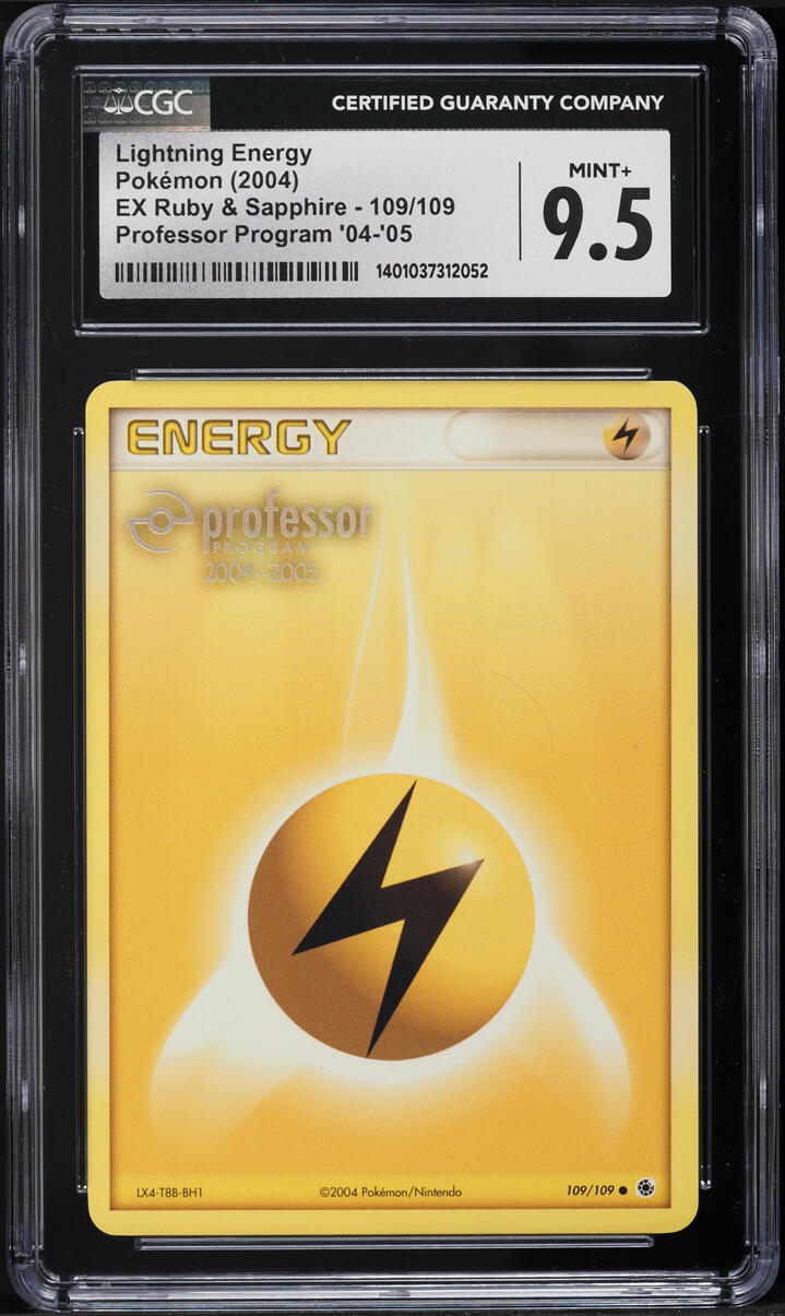 2004 Pokemon EX Ruby & Sapphire Professor Program Lightning Energy #109 CGC 9.5