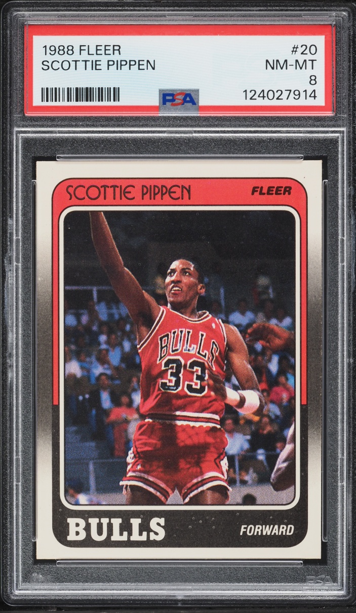 1988 Fleer Basketball Scottie Pippen ROOKIE #20 PSA 8 NM-MT
