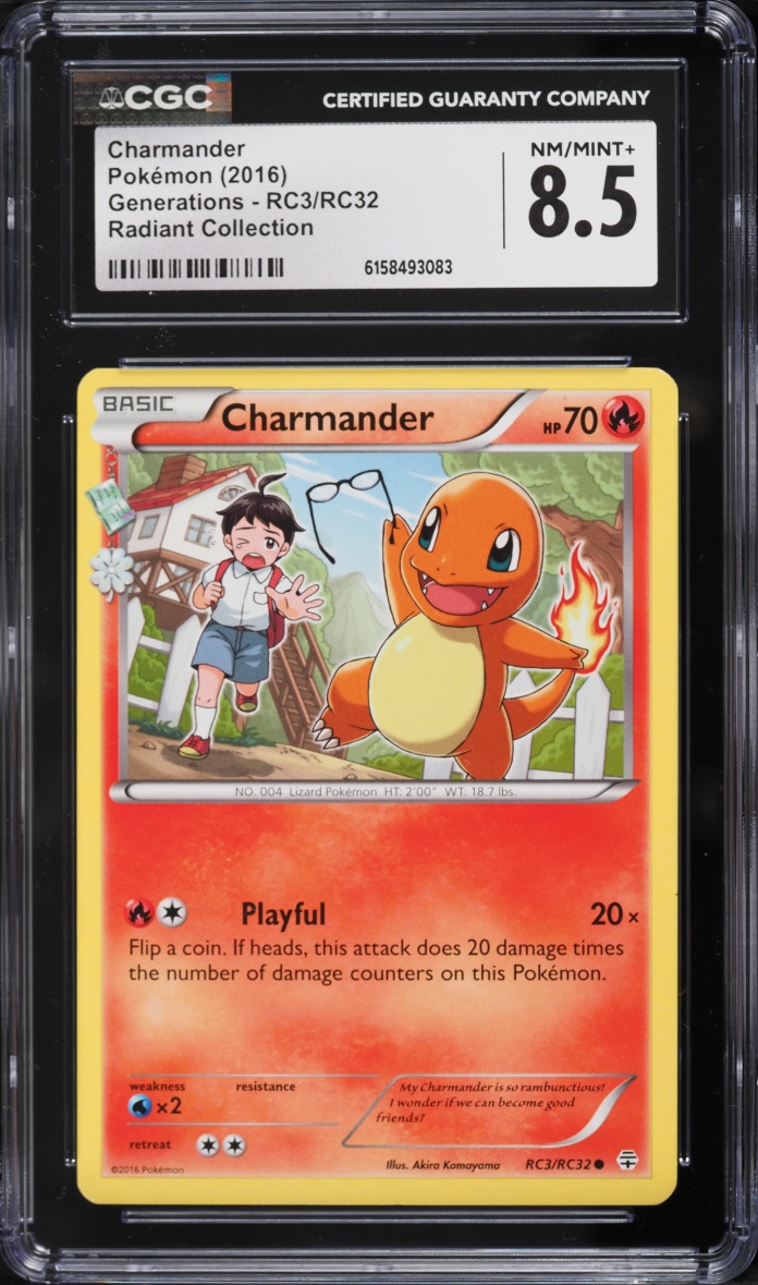 2016 Pokemon XY Generations Radiant Collection Charmander #RC3 CGC 8.5 NM-MT+