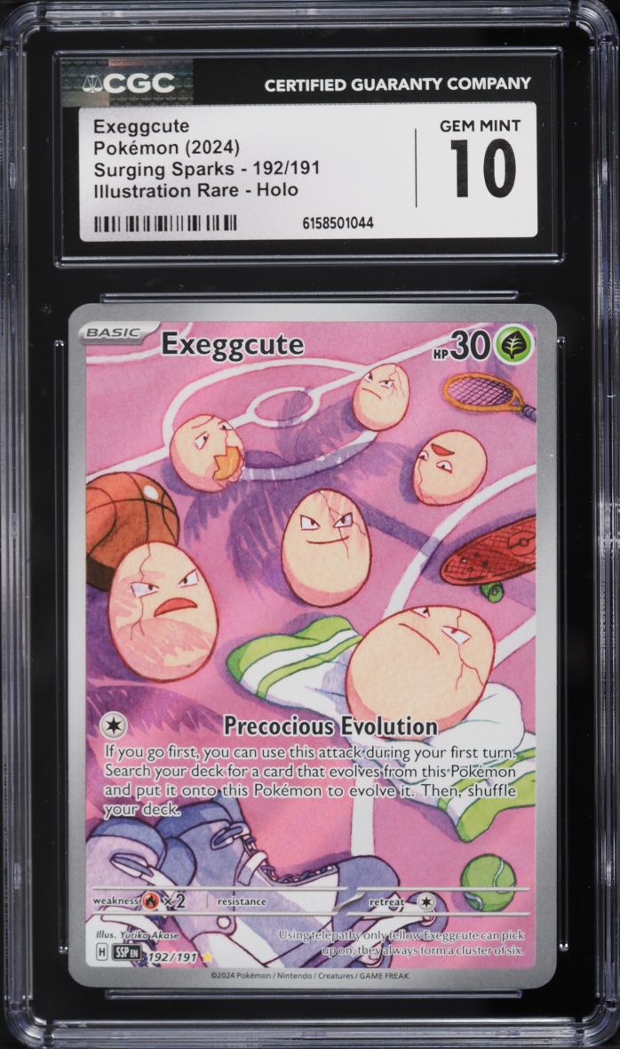 2024 Pokemon Scarlet & Violet Surging Sparks IR Exeggcute #192 CGC 10 GEM MINT