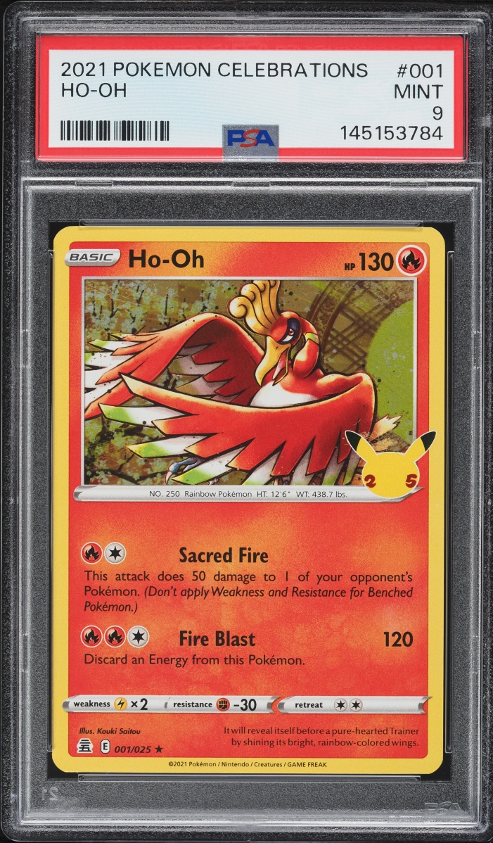 2021 Pokemon Sword & Shield Celebrations Ho-Oh #1 PSA 9 MINT