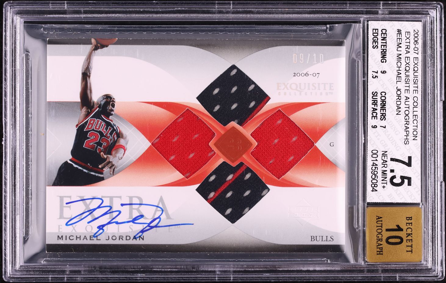 2006 Exquisite Collection Extra Michael Jordan PATCH AUTO /10 #EE-MJ ...