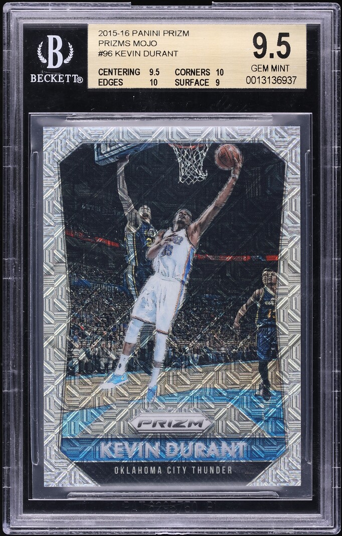 2015 Panini Prizm Mojo Kevin Durant /25 #96 BGS 9.5 GEM MINT - Photo 1