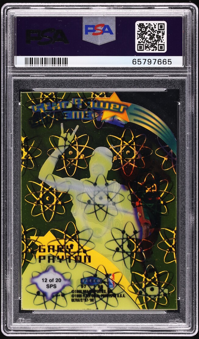 1997 Ultra Star Power Supreme Gary Payton #12 PSA 7 NRMT - Photo 2