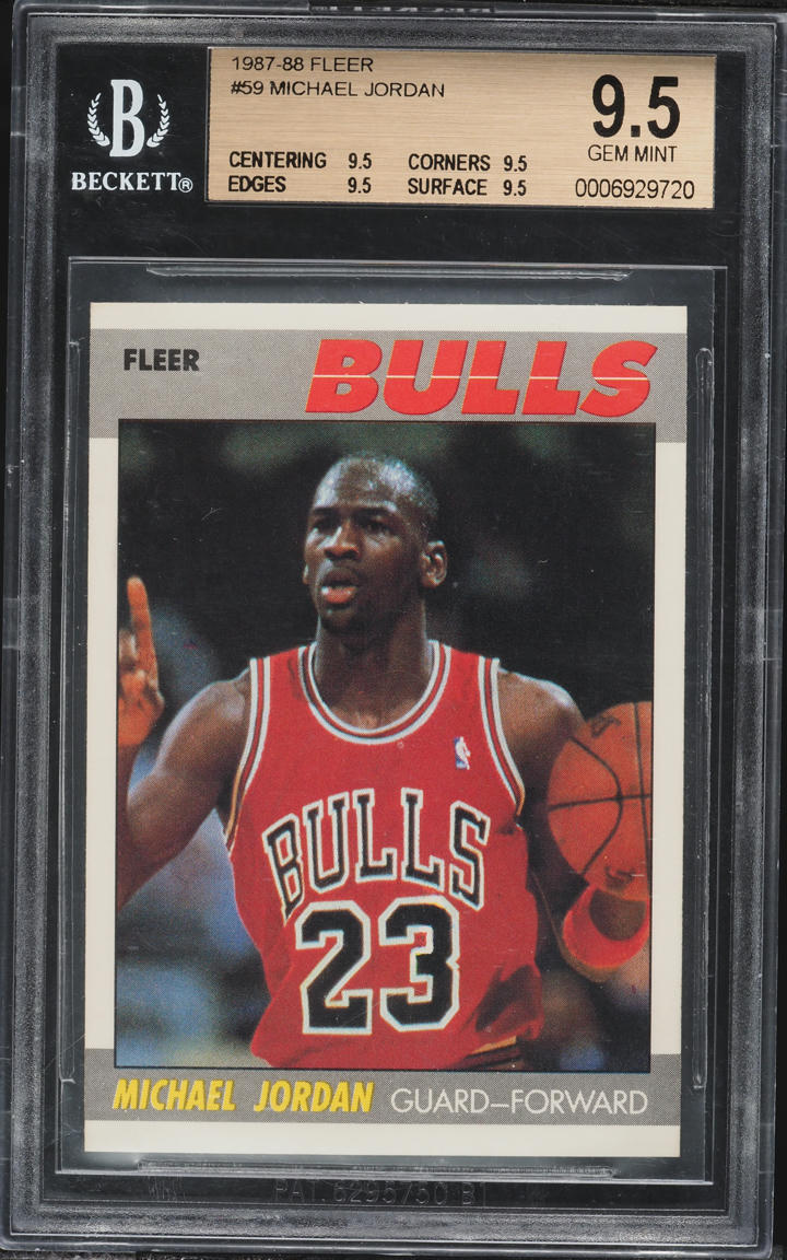 1987 Fleer Basketball Michael Jordan #59 BGS 9.5 GEM MINT