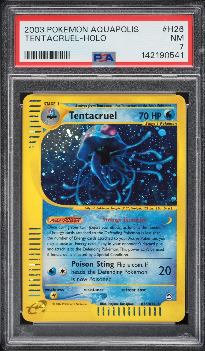 2003 Pokemon Aquapolis Holo Tentacruel #H26 PSA 7 NRMT