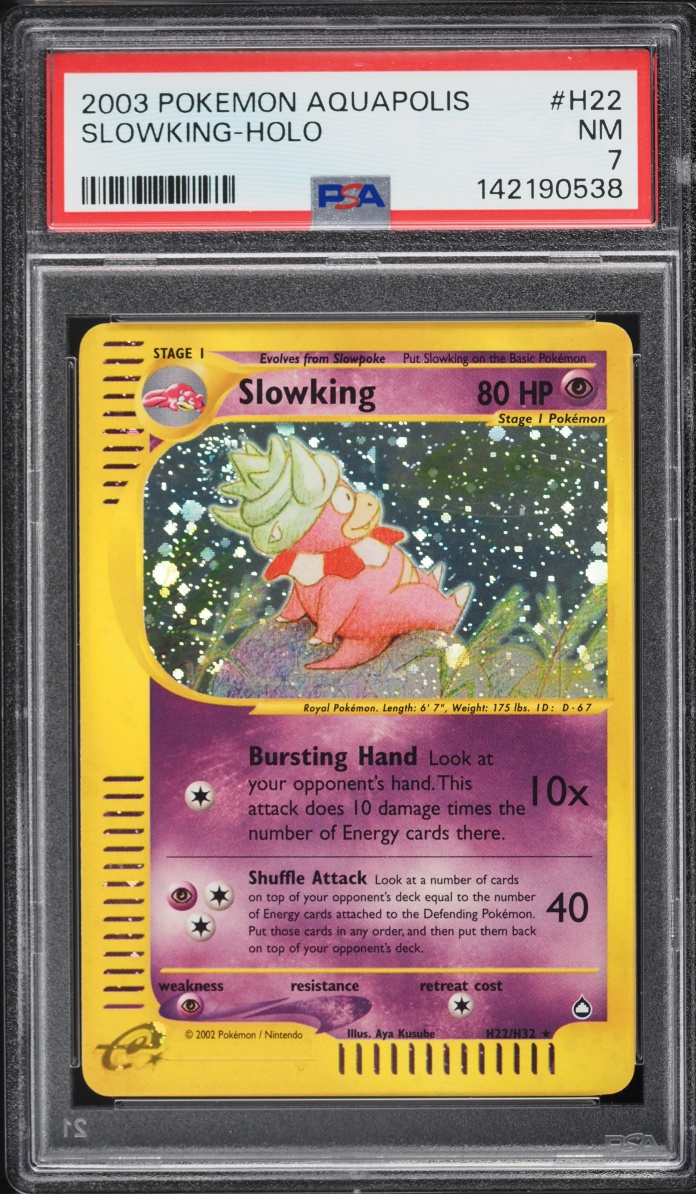 2003 Pokemon Aquapolis Holo Slowking #H22 PSA 7 NRMT