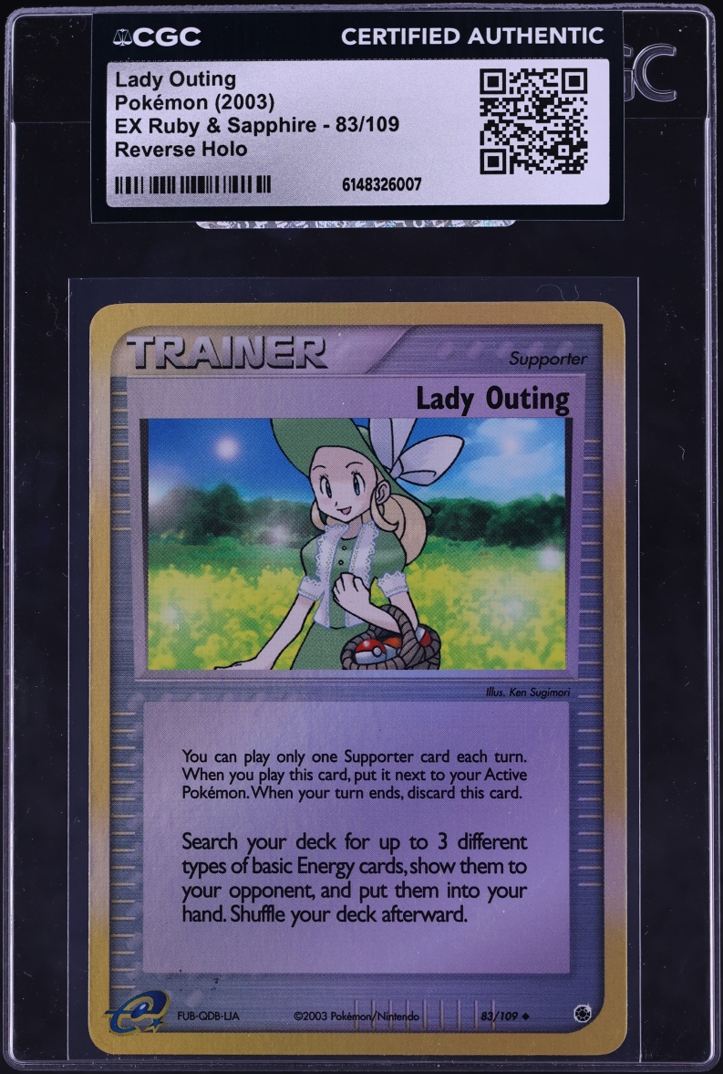 2003 Pokemon EX Ruby & Sapphire Reverse Holo Lady Outing #83 CGC AUTH