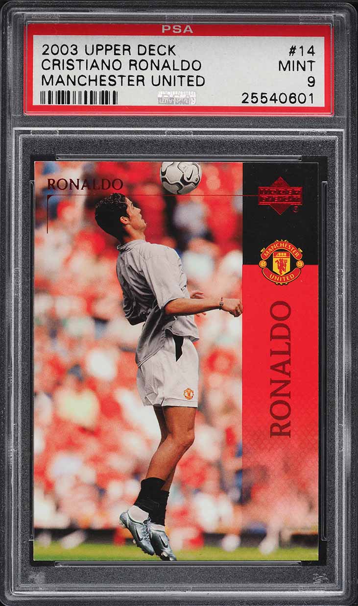 2003 Upper Deck Manchester United Cristiano Ronaldo ROOKIE #14 PSA 9 MINT