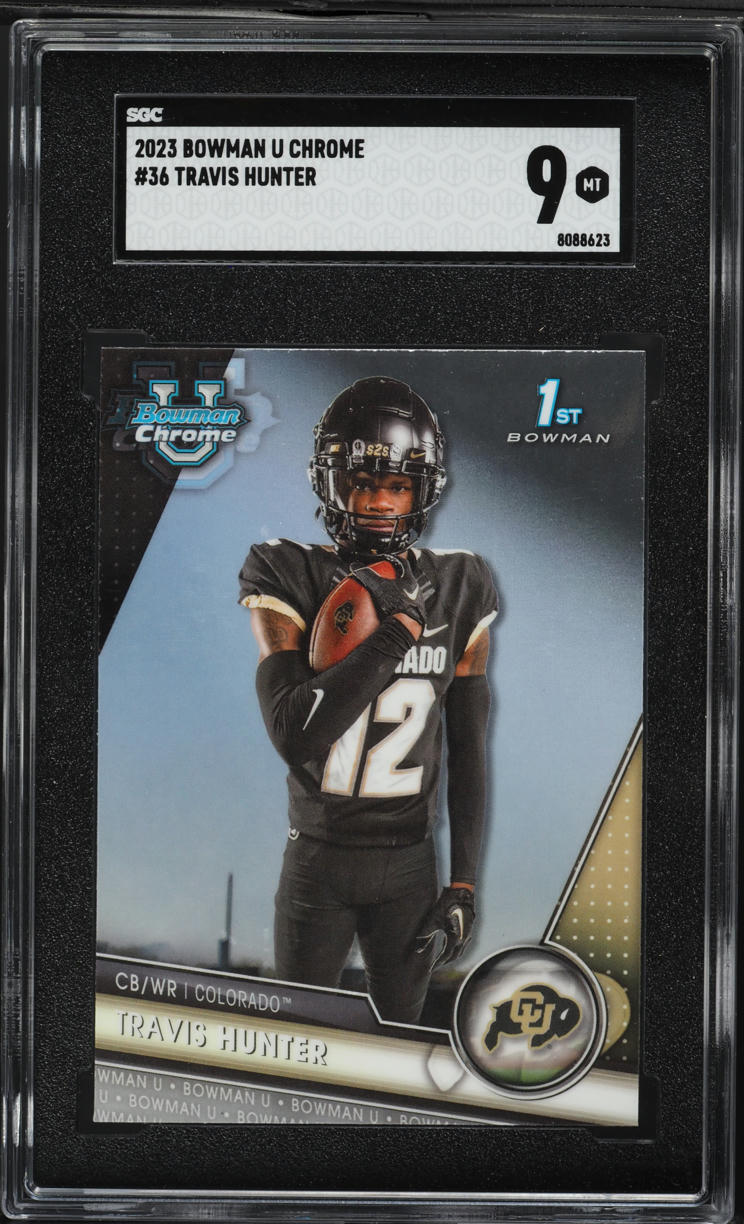 2023 Bowman Chrome University Travis Hunter ROOKIE #36 SGC 9 MINT