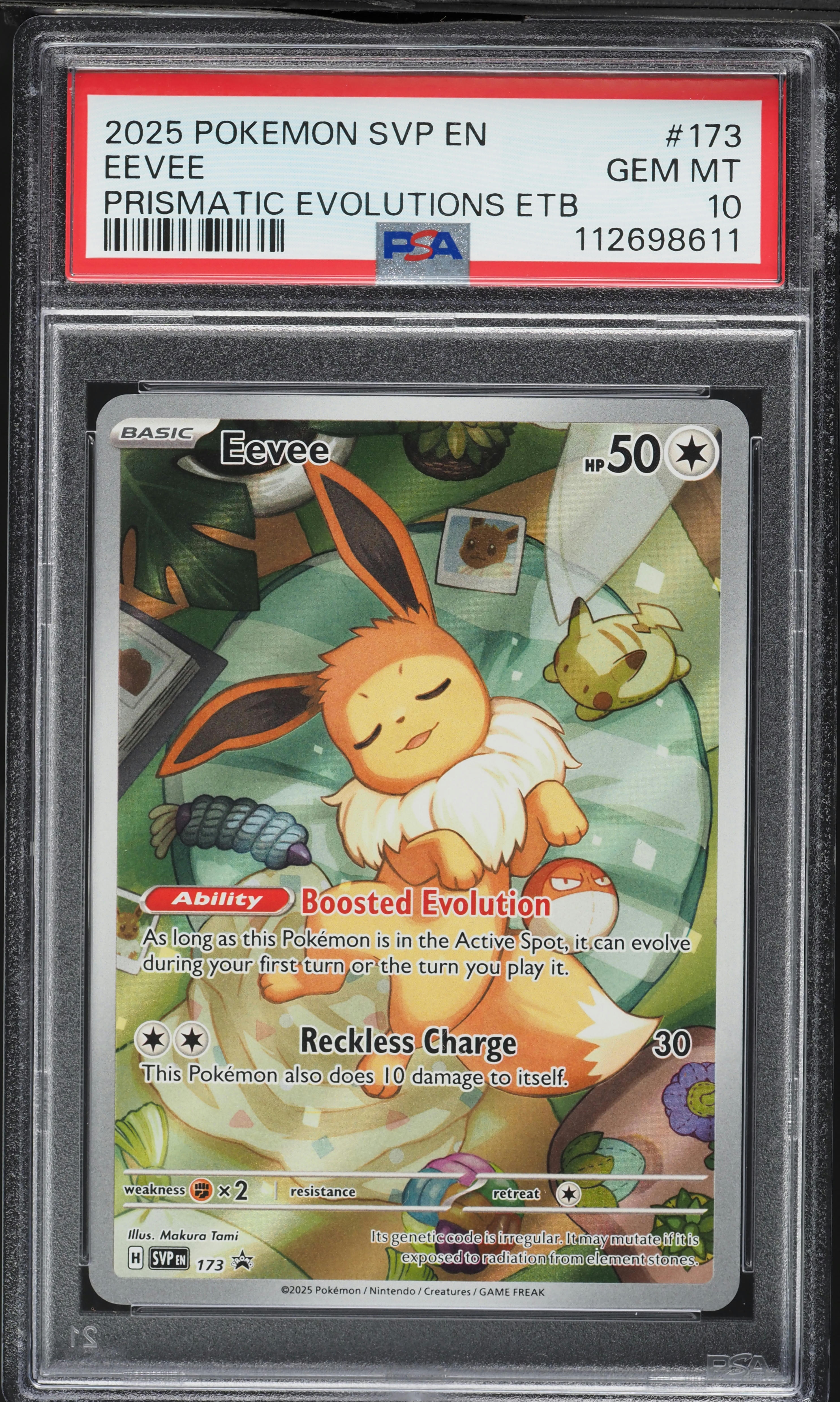 2025 Pokemon Scarlet & Violet Promo Prismatic Evolutions ETB Eevee #173 PSA 10 GEM MINT